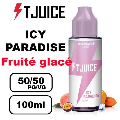 T-juice 100ml e-liquide - Vapez des saveurs fruitées et fraîches en grand format- icy paradise