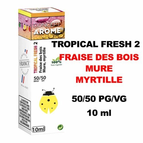 Conceptarome tropical fresh 10ml e-liquide saveur naturelle bio Sans additifs pour cigarette électronique- tropic2
