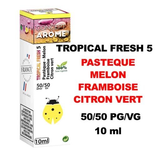 Conceptarome tropical fresh 10ml e-liquide saveur naturelle bio Sans additifs pour cigarette électronique- tropic5