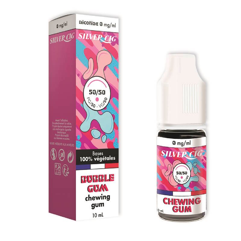 Silver cig 50/50 10ml bubble gum chewing gum