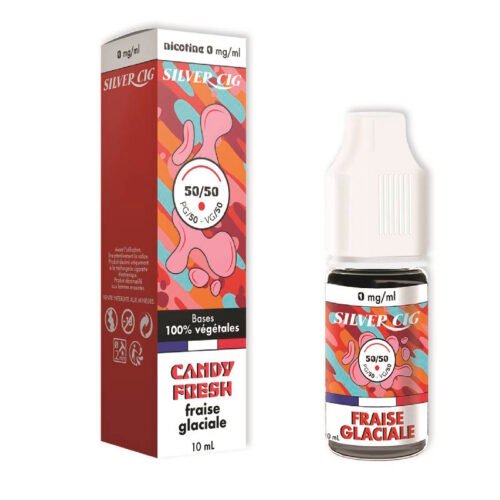 Silver cig 50/50 10ml candy fresh fraise frais