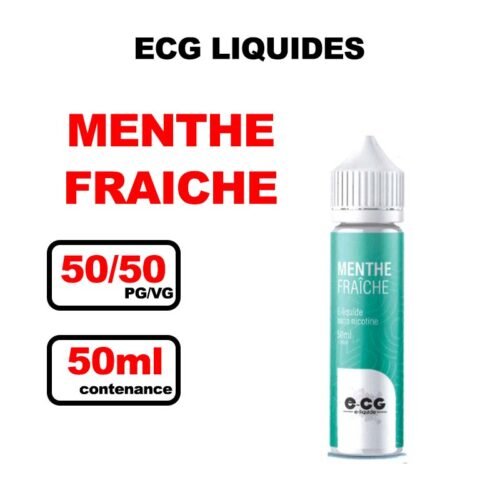 E-cg Les incontournable e-liquide 0mg 50ml- menthe fraiche