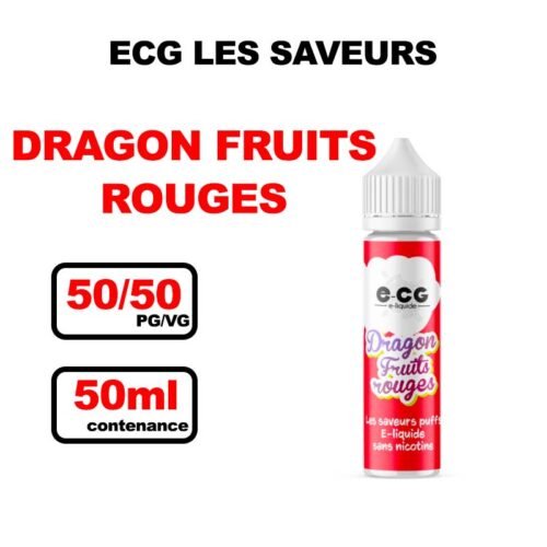 E-cg Les saveurs Puffs e-liquide 0mg 50ml- dragon fruits rouges