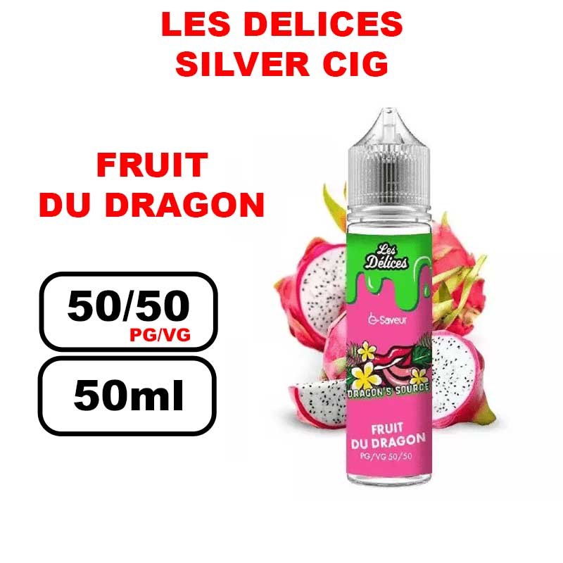 Les délices 50ml eliquide silver cig- fruit du dragon