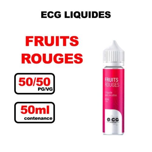 E-cg Les incontournable e-liquide 0mg 50ml- fruits rouges