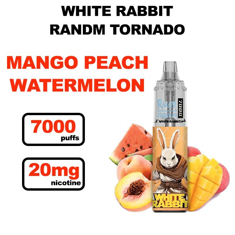 Tornado 7000 20mg Fumot White Rabbit- mango peach watermelon