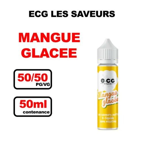 E-cg Les saveurs Puffs e-liquide 0mg 50ml- mangue glacée