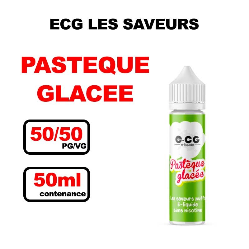 E-cg Les saveurs Puffs e-liquide 0mg 50ml- pasteque glacée