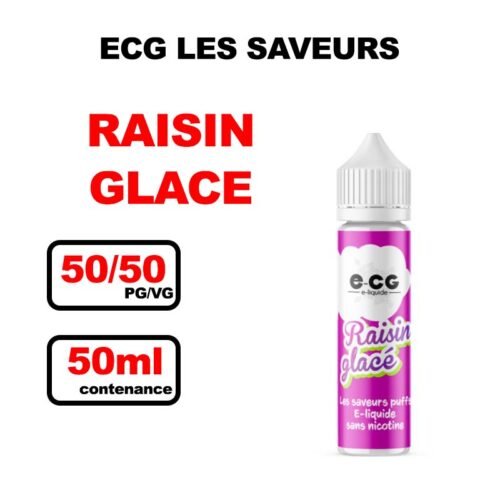 E-cg Les saveurs Puffs e-liquide 0mg 50ml- raisin glacé