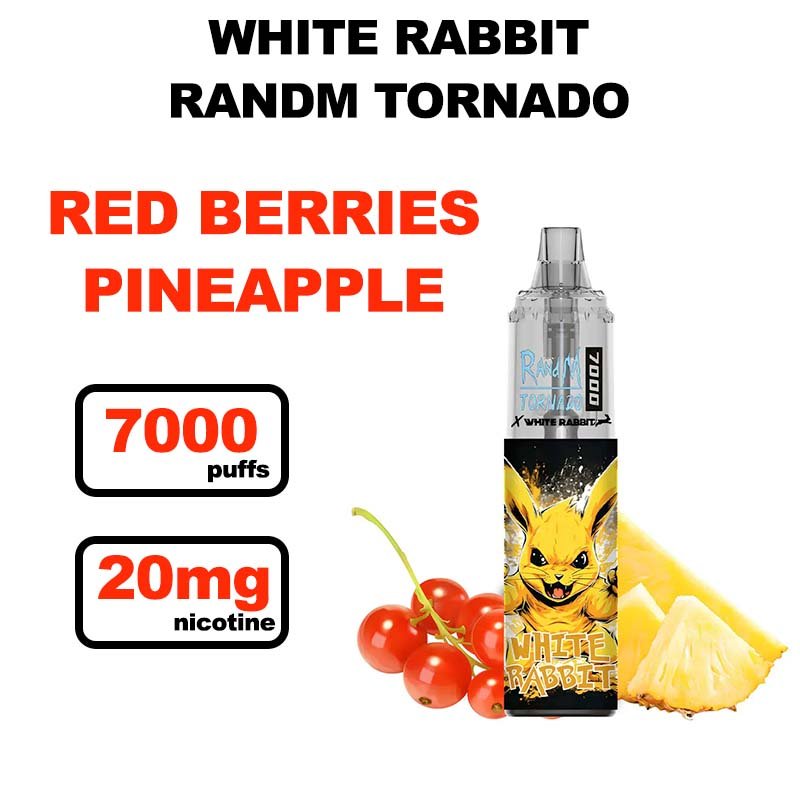 Tornado 7000 20mg Fumot White Rabbit- red berries pineapple