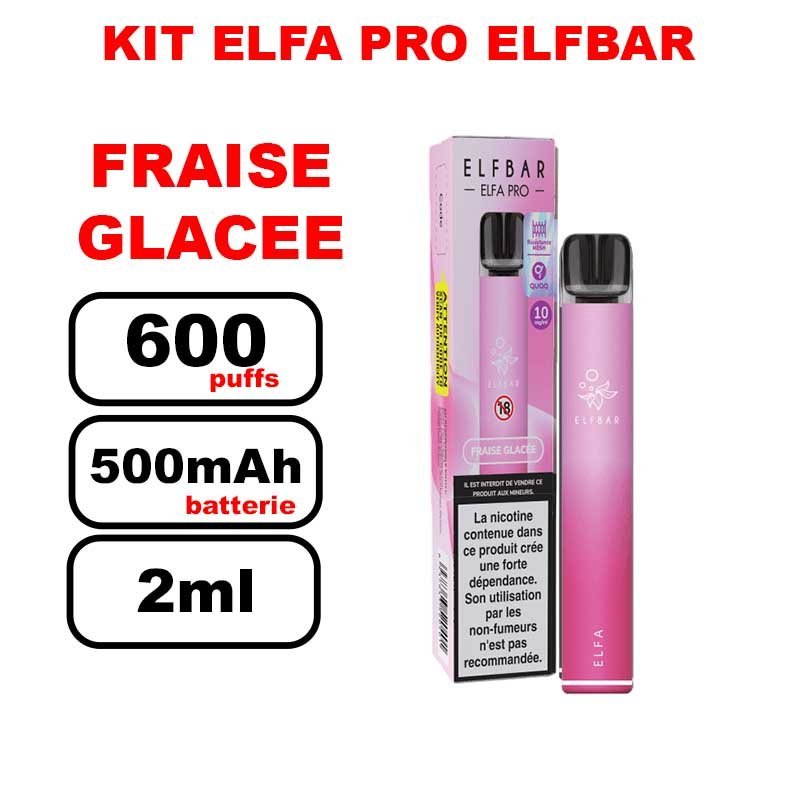 Kit starter ELFA Pro Elfbar + cartouche 2ml inclus