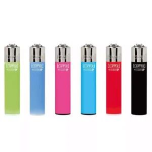 Lot de 6 Grands CLIPPER - Briquets pierre rechargeable à gaz