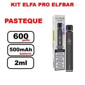 Cartouches ELFA PRO e-liquide pré-rempli 2ml saveur puff Elfbar x2