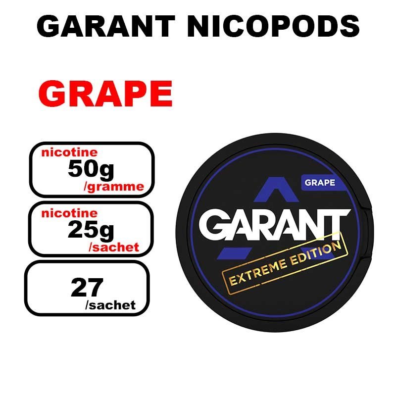 Snus GARANT Extreme 25mg Slim Nicotine pouches sans tabac