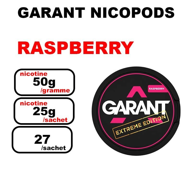 Snus GARANT Extreme 25mg Slim Nicotine pouches sans tabac