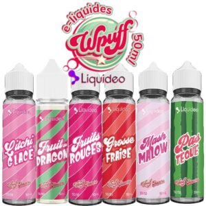 Liquideo Wpuff flavors 50ml E-liquide puff fruité Intense, Parfait pour vape longue durée