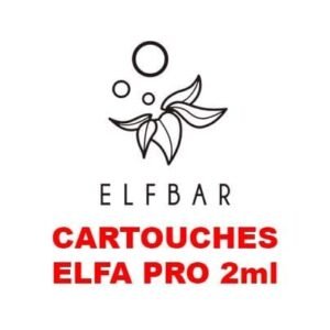 Cartouches ELFA PRO e-liquide pré-rempli 2ml saveur puff Elfbar x2
