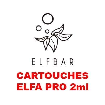 Cartouches ELFA PRO e-liquide pré-rempli 2ml saveur puff Elfbar x2