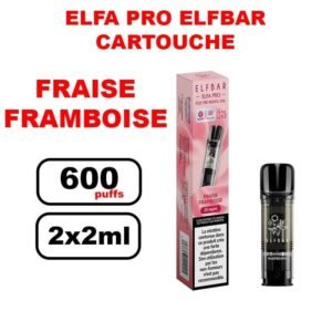 Cartouches ELFA PRO e-liquide pré-rempli 2ml saveur puff Elfbar x2