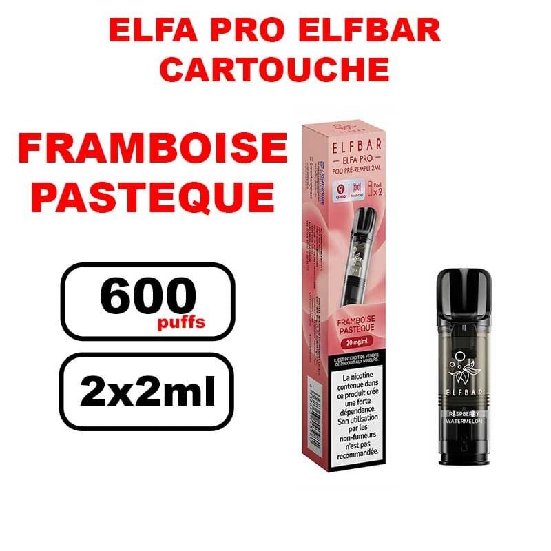 Cartouches ELFA PRO e-liquide pré-rempli 2ml saveur puff Elfbar x2
