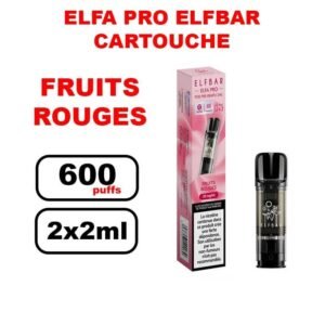 Cartouches ELFA PRO e-liquide pré-rempli 2ml saveur puff Elfbar x2