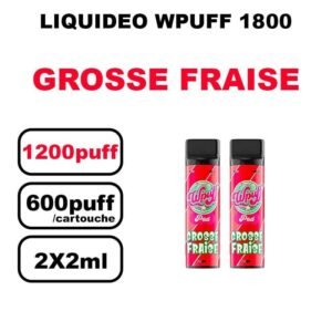 Liquideo Wpuff 1800 x2 Cartouches Pod 2ml Cartouche Puff jetable sans fuite