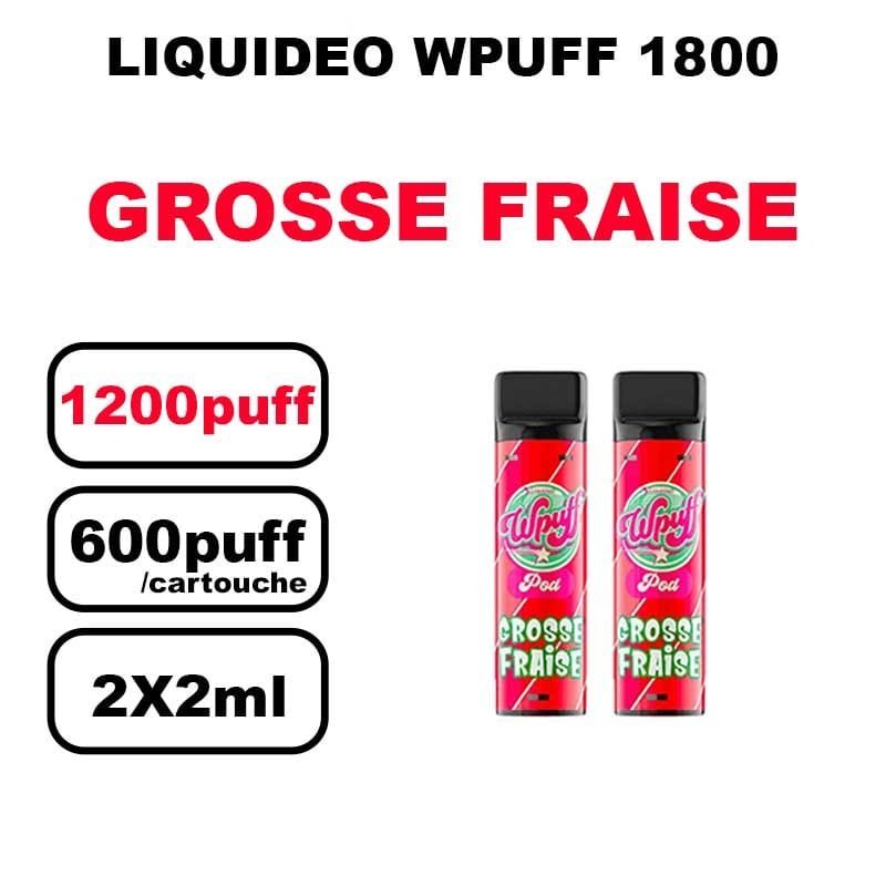 Liquideo Wpuff 1800 x2 Cartouches Pod 2ml Cartouche Puff jetable sans fuite