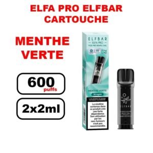 Cartouches ELFA PRO e-liquide pré-rempli 2ml saveur puff Elfbar x2
