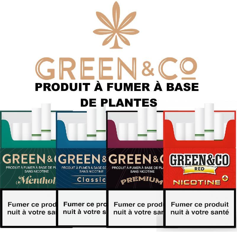 Paquet cigarettes Pre Rolls CBD Green&Co x20