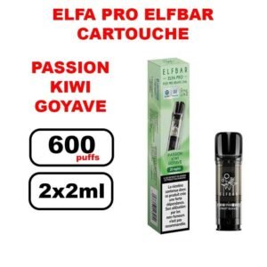 Cartouches ELFA PRO e-liquide pré-rempli 2ml saveur puff Elfbar x2