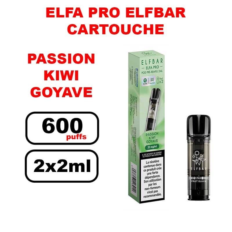 Cartouches ELFA PRO e-liquide pré-rempli 2ml saveur puff Elfbar x2