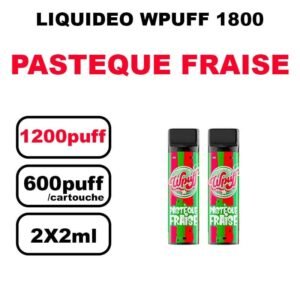 Liquideo Wpuff 1800 x2 Cartouches Pod 2ml Cartouche Puff jetable sans fuite