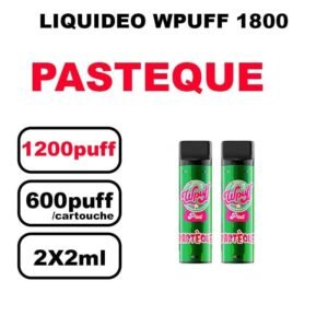 Liquideo Wpuff 1800 x2 Cartouches Pod 2ml Cartouche Puff jetable sans fuite
