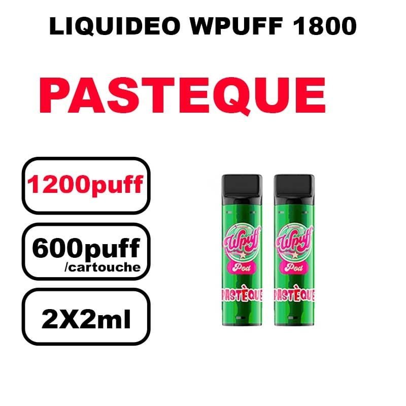 Liquideo Wpuff 1800 x2 Cartouches Pod 2ml Cartouche Puff jetable sans fuite