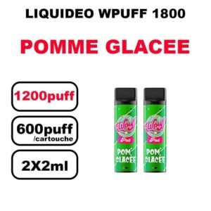 Liquideo Wpuff 1800 x2 Cartouches Pod 2ml Cartouche Puff jetable sans fuite