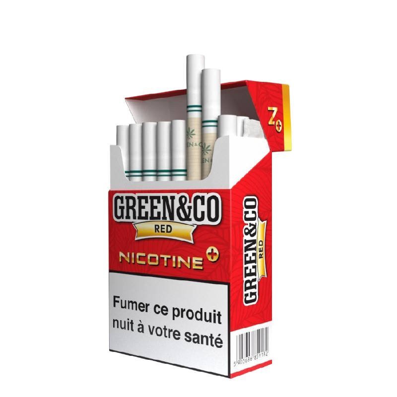 Paquet cigarettes Pre Rolls CBD Green&Co x20