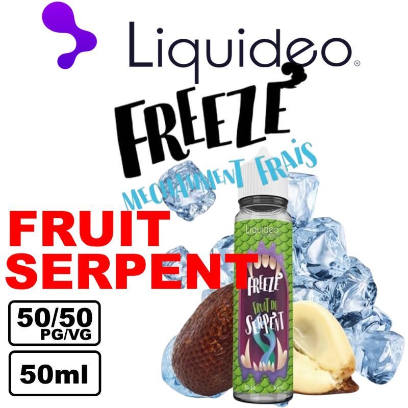Liquideo Freeze 50ml E-liquide fruité glacée, Parfait pour vape longue durée