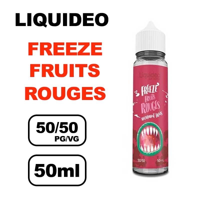 Liquideo Freeze 50ml E-liquide fruité glacée, Parfait pour vape longue durée