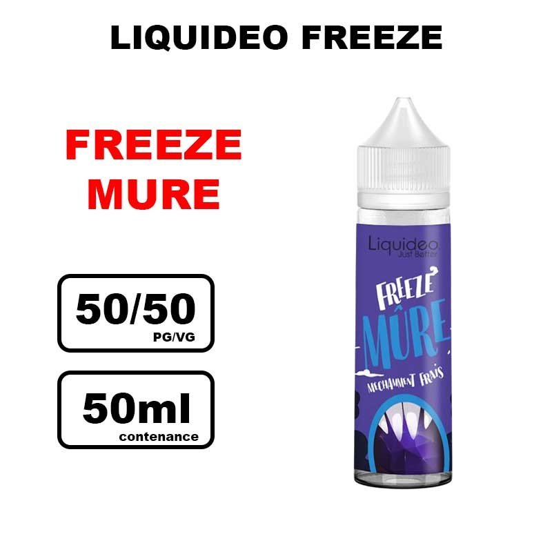 Liquideo Freeze 50ml E-liquide fruité glacée, Parfait pour vape longue durée