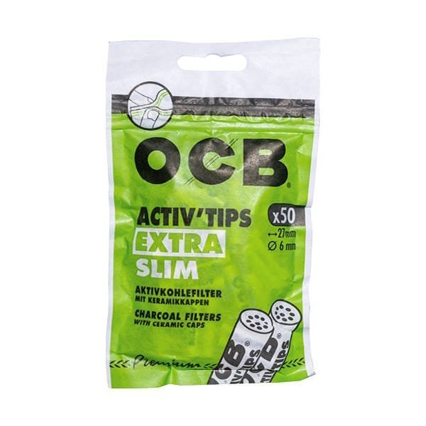 OCB Activ Tips Filtres Charbon Actif - Filtration Anti-Goudron et nicotine tabac
