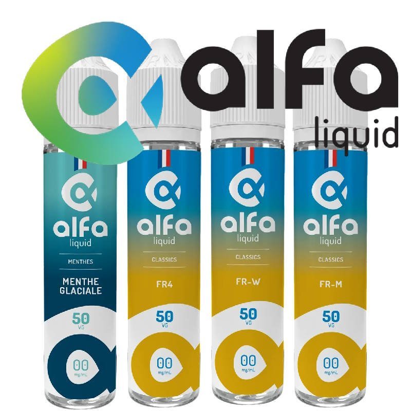 Alfaliquid eliquide vape 50ml prêt à booster - Fabricant Français pas cher et de qualité