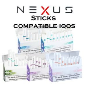 Nexus Sticks nicotinés 2% sans tabac compatible IQOS avec lame chauffante alternative HEETS HNB x20 bâtonnets