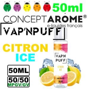 Conceptarome Vap n Puff e-liquide Végétol 50ml – 50/50 Glycérine végétale/Propylène Glycol Végétal