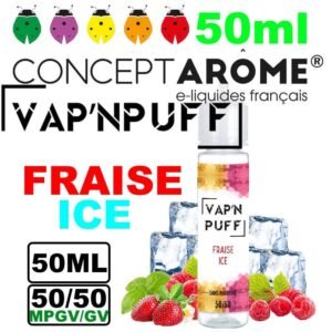 Conceptarome Vap n Puff e-liquide Végétol 50ml – 50/50 Glycérine végétale/Propylène Glycol Végétal