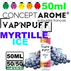 Conceptarome Vap n Puff e-liquide Végétol 50ml – 50/50 Glycérine végétale/Propylène Glycol Végétal