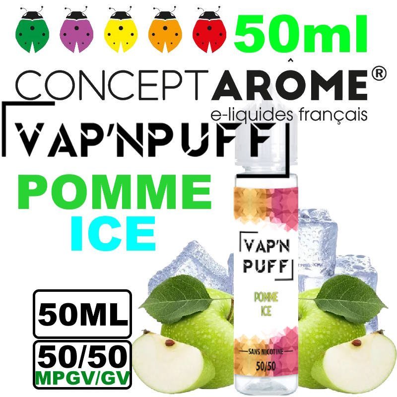 Conceptarome Vap n Puff e-liquide Végétol 50ml – 50/50 Glycérine végétale/Propylène Glycol Végétal