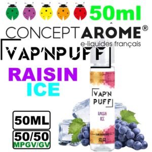 Conceptarome Vap n Puff e-liquide Végétol 50ml – 50/50 Glycérine végétale/Propylène Glycol Végétal