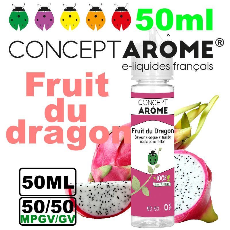 eliquide-vegetol-Conceptarome-50ml-fruit-dragon.jpg Conceptarome e-liquide Végétol 50ml - 50/50 Glycérine végétale/Propylène Glycol Végétal