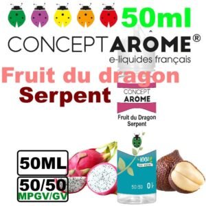eliquide-vegetol-Conceptarome-50ml-fruit-du-dragon-serpent.jpg Conceptarome e-liquide Végétol 50ml - 50/50 Glycérine végétale/Propylène Glycol Végétal