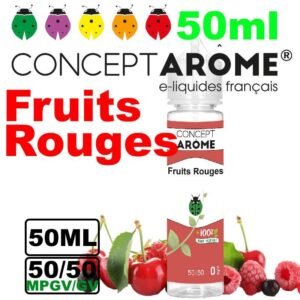 eliquide-vegetol-Conceptarome-50ml-fruits-rouges.jpg Conceptarome e-liquide Végétol 50ml - 50/50 Glycérine végétale/Propylène Glycol Végétal
